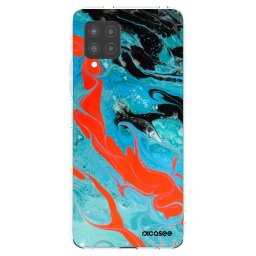 Átlátszó szilikon tok az alábbi mobiltelefonokra Samsung Galaxy A42 A426B - Blue Magma