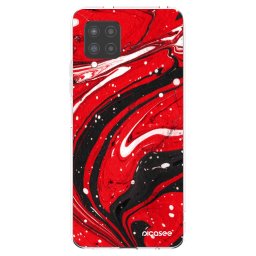 Átlátszó szilikon tok az alábbi mobiltelefonokra Samsung Galaxy A42 A426B - Red black