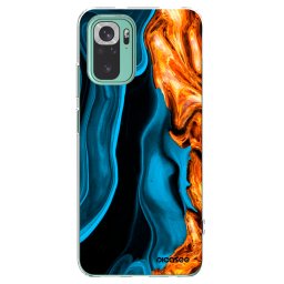 Átlátszó szilikon tok az alábbi mobiltelefonokra Xiaomi Redmi Note 10 Pro - Gold blue