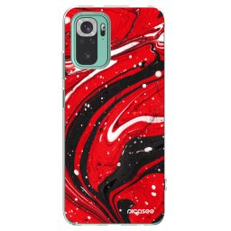 Átlátszó szilikon tok az alábbi mobiltelefonokra Xiaomi Redmi Note 10 Pro - Red black