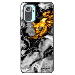 Fekete szilikon tok az alábbi mobiltelefonokra Xiaomi Redmi Note 10 Pro - Black Gold 2
