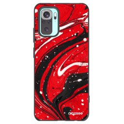 Fekete szilikon tok az alábbi mobiltelefonokra Xiaomi Redmi Note 10 Pro - Red black