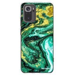 Átlátszó szilikon tok az alábbi mobiltelefonokra Xiaomi Redmi Note 10S - Green Gold