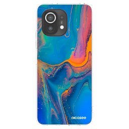 Átlátszó szilikon tok az alábbi mobiltelefonokra Xiaomi Mi 11 - Rainbow