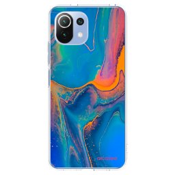 Átlátszó szilikon tok az alábbi mobiltelefonokra Xiaomi Mi 11 Lite - Rainbow