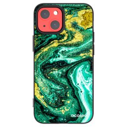 Fekete szilikon tok az alábbi mobiltelefonokra Apple iPhone 13 mini - Green Gold