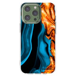 Átlátszó szilikon tok az alábbi mobiltelefonokra Apple iPhone 13 Pro - Gold blue