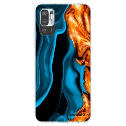 Átlátszó szilikon tok az alábbi mobiltelefonokra Xiaomi Redmi Note 10 5G - Gold blue