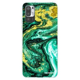 Átlátszó szilikon tok az alábbi mobiltelefonokra Xiaomi Redmi Note 10 5G - Green Gold