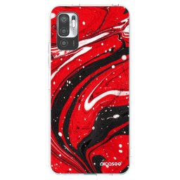 Átlátszó szilikon tok az alábbi mobiltelefonokra Xiaomi Redmi Note 10 5G - Red black