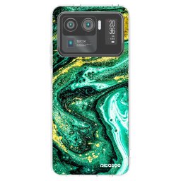 Átlátszó szilikon tok az alábbi mobiltelefonokra Xiaomi Mi 11 Ultra - Green Gold
