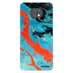 Átlátszó szilikon tok az alábbi mobiltelefonokra Xiaomi Redmi Note 9T - Blue Magma
