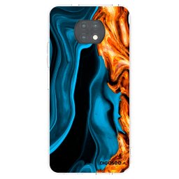 Átlátszó szilikon tok az alábbi mobiltelefonokra Xiaomi Redmi Note 9T - Gold blue