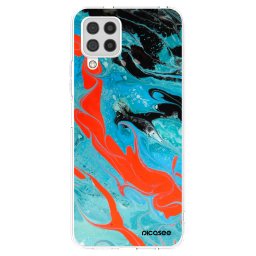 Átlátszó szilikon tok az alábbi mobiltelefonokra Samsung Galaxy A22 A225F 4G - Blue Magma