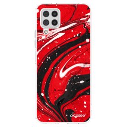 Átlátszó szilikon tok az alábbi mobiltelefonokra Samsung Galaxy A22 A225F 4G - Red black