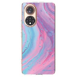 Átlátszó szilikon tok az alábbi mobiltelefonokra Huawei Nova 9 - Pink liquid