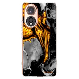 Átlátszó szilikon tok az alábbi mobiltelefonokra Huawei Nova 9 - Black Gold