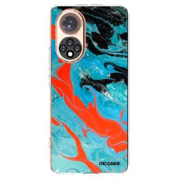 Átlátszó szilikon tok az alábbi mobiltelefonokra Huawei Nova 9 - Blue Magma