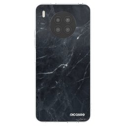 Átlátszó szilikon tok az alábbi mobiltelefonokra Huawei Nova 8i - Black marble