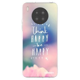Átlátszó szilikon tok az alábbi mobiltelefonokra Huawei Nova 8i - Think happy be happy