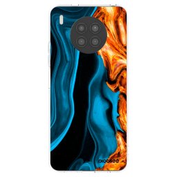 Átlátszó szilikon tok az alábbi mobiltelefonokra Huawei Nova 8i - Gold blue