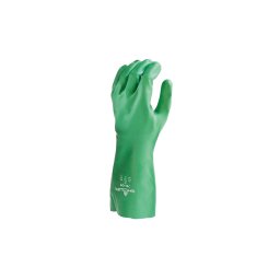 SHOWA 731 nitril vegyszerálló, biológiailag lebomló kesztyű - 24 db - S - Zöld