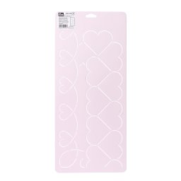 Prym sablon/stencil tűzéshez, 20x46cm, heart garland- 610123