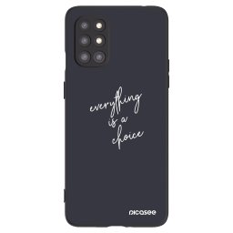 Fekete szilikon tok az alábbi mobiltelefonokra OnePlus 8T - Everything is a choice