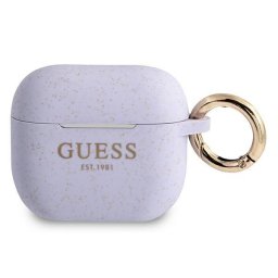Guess Silicone Glitter AirPods 3 tartó (lila)
