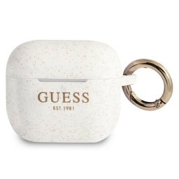 Guess Silicone Glitter AirPods 3 tartó (fehér)