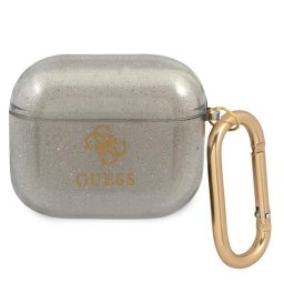 Guess Glitter Collection AirPods 3 tartó (átlátszó fekete)