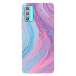 Átlátszó szilikon tok az alábbi mobiltelefonokra Motorola Moto G60 - Pink liquid