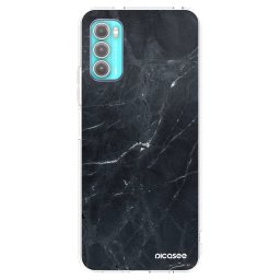 Átlátszó szilikon tok az alábbi mobiltelefonokra Motorola Moto G60 - Black marble