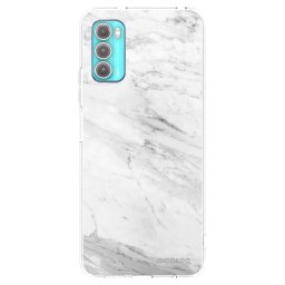 Átlátszó szilikon tok az alábbi mobiltelefonokra Motorola Moto G60 - White marble