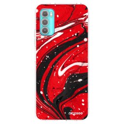 Átlátszó szilikon tok az alábbi mobiltelefonokra Motorola Moto G60 - Red black