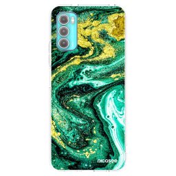 Átlátszó szilikon tok az alábbi mobiltelefonokra Motorola Moto G60 - Green Gold