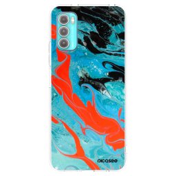 Átlátszó szilikon tok az alábbi mobiltelefonokra Motorola Moto G60 - Blue Magma