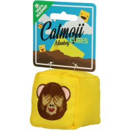 Catmoji Emoji Cat Cube Monkey macskagyökérrel plüss macskajáték