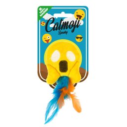 Catmoji Emoji Cat Spooky macskagyökérrel tollas macskajáték