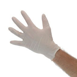 Melkers kesztyű Latex porított L (8-9)