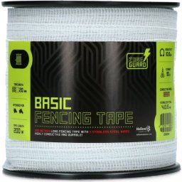 ZoneGuard Kerítésszalag 200 m fehér 20 mm / 4 vezeték/ állattartás villanypásztor