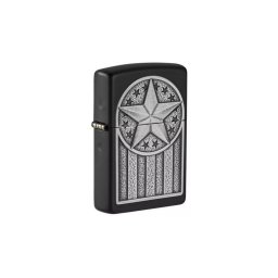 49639 Zippo öngyújtó fekete színben - Csillag motívum