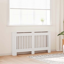 vidaXL Fehér szerelt fa radiátorburkolatos szekrény 152 cm