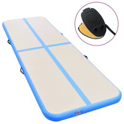 vidaXL kék PVC felfújható tornaszőnyeg pumpával 300 x 100 x 10 cm