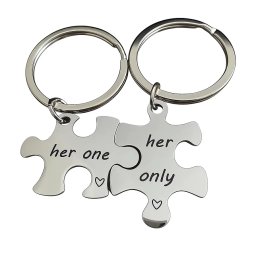 Páros szerelmes kulcstartó "Her One - Her Only