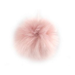 Műszőrme bojt, pompon, Ø9cm, 750526, púder rózsaszín