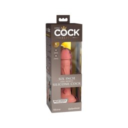 King Cock Elite 6 - tapadókorongos, élethű dildó (15 cm, natúr)