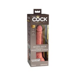 King Cock Elite 7- tapadókorongos, élethű dildó (18 cm, natúr)