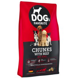 Dog’s Favorite Chunks with Beef 15 kg