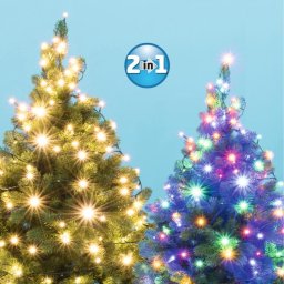 LED-es DUAL COLOR fényfüzér, 100LED, 7m